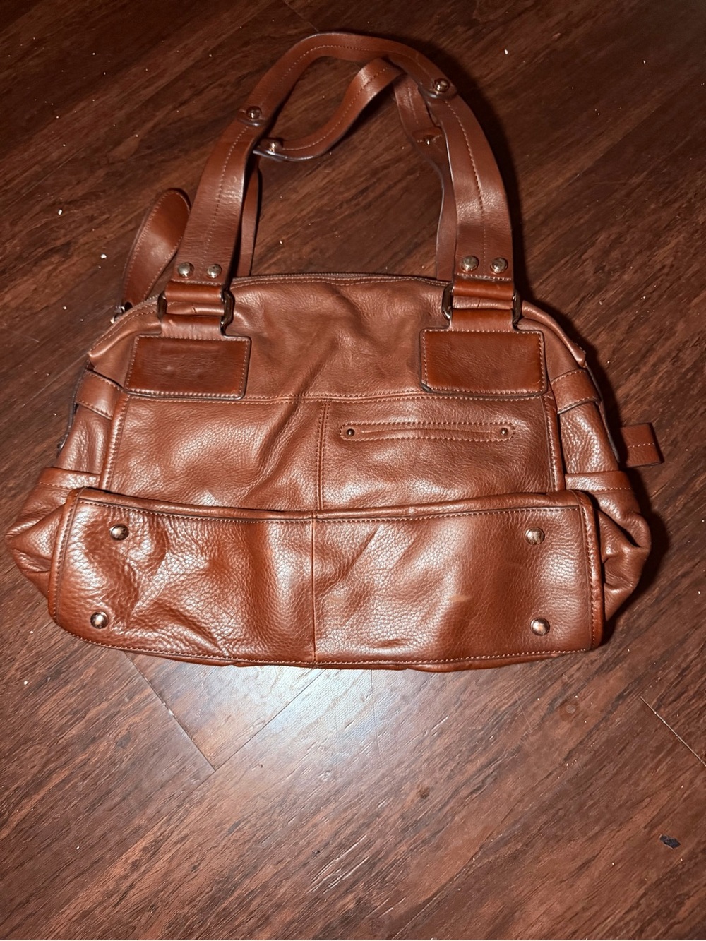 b. makowsky Brown Leather Shoulder Bag